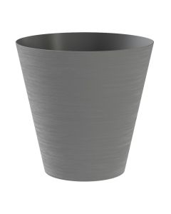 Flower pot, Hoop, plastic, grey, Ø16xH15 cm