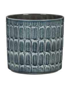 Flower pot, Alma, ceramic, blue, Ø15.9xH14.6 cm