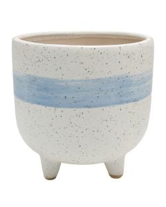 Flower pot, ceramic, green, 18.5x18.5x17.5 cm