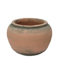 Flower pot, ceramic, terracotta, 13x13x9 cm