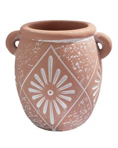 Flower pot, ceramic, terracotta, 12x10x11.4 cm