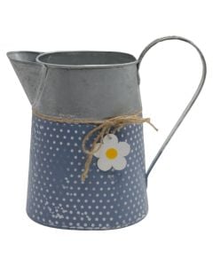 Watering can, metal, grey, 12x19.5x20 cm