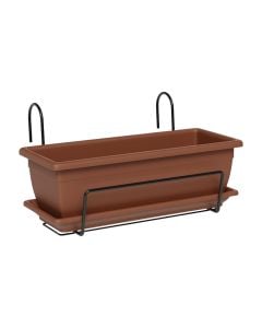 Flower pot, Nara Kit, plastic, terracotta, 60x20xH16 cm
