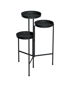 Flower pot holder, Nabbi, plastic/metal, black, 42x40.5xH62 cm