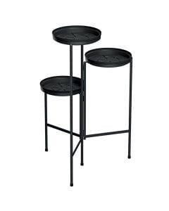 Flower pot holder, Nabbi, plastic/metal, black, 50x48xH79.5 cm