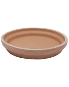 Saucer for flower pot, ceramic, terracotta, Ø13xH2 cm