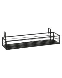 Hanging rack, Greenrax, with 1 shelf, metal, black, 78x20xH17 cm
