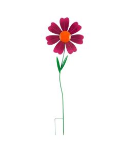 Garden decoration, Flower, metal, purple, 28xH86 cm