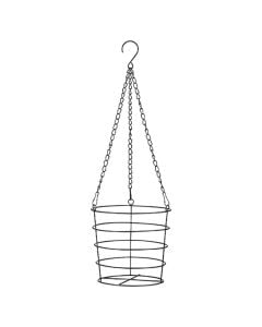Flower pot holder, Callee, with hanging, metal, black, Ø19xH55.5 cm