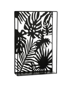 Decorative shelf, with hanging, metal, black, 38x12xH58 cm