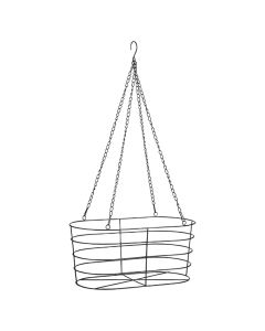 Flower pot holder, Callee, with hanging, metal, black, 42.5x21xH76 cm