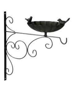 Flower pot holder, in wall, metal, black, 16.5x33xH33 cm