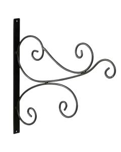 Flower pot holder, in wall, metal, black, 27x3xH26 cm
