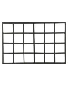 Wall rack, Sloan, with hanging, metal, black, 58x1xH38 cm