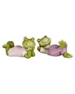 Dekorues kopshti, Frog, polimagnez, jeshile/rozë, 30x18xH18 cm