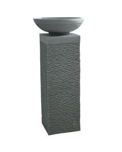 Flower pot, acrylic, anthracite, 50x50x18 cm; 27x27xH100 cm