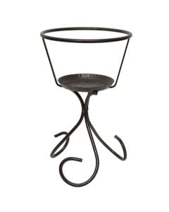 Flower pot holder, metal, black, D.23Xh37 CM