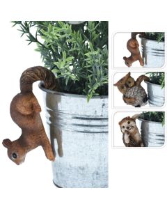 Flowerpot hanger, Animal, polystone, assorted, 9x5x8 cm