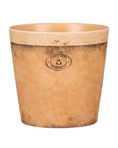 Flower pot, ceramic, brown, Ø16xH15cm