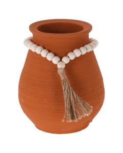 Flower pot, terracotta, brown, H20 x ø17.5 cm
