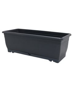 Flower pot, Balcony, plastic, anthracite, 45x18xH15.5 cm