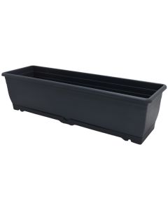 Flower pot, Balcony, plastic, anthracite, 60x18xH15.5 cm
