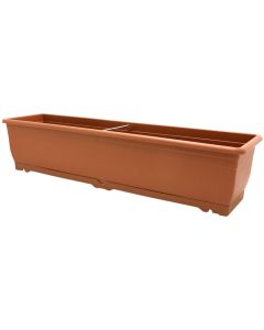 Flower pot, Balcony, plastic, terracotta, 70.4x17.7xH16 cm