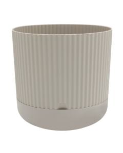 Flower pot, Nostalgia, plastic, beige, Ø16xH15 cm
