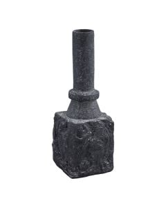 Decorative vase, cement, anthracite, 20x20xH54 cm