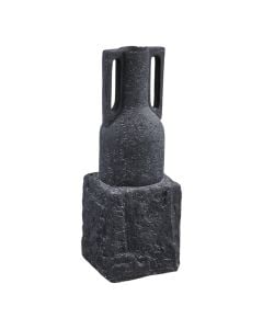 Decorative vase, cement, anthracite, 18x18xH45 cm