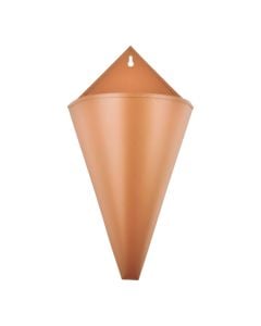 Flower pot, metal, terracotta, 15x8.5xH28 cm