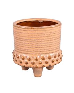 Flower pot, ceramic, orange, 11x11xH11.5 cm