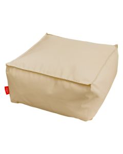 Pouffe, polyester, waterproof, polystyrene foam, beige, 60x60xH30 cm