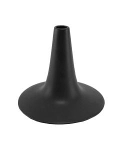 Candle holder, ceramic, dark grey, Ø14.5 xH13.5 cm