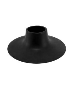 Candle holder, ceramic, dark grey, Ø14 xH5.8 cm