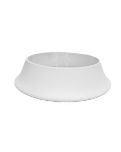 Decorative flower vase, ceramic, white, 24.5x24.5xH7 cm