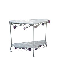 Raft shumëfunksional, metalike, e bardhë, 89x39xH63 cm