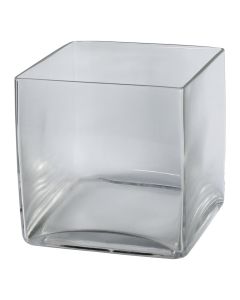 Decorative flower vase, glass, clear, 15xH15 cm