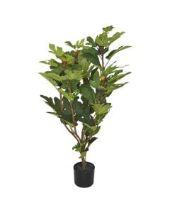 Artificial tree, FICUS, plastic, green, H110 cm