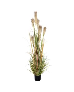 Artificial flower, plastic, green, H150 cm