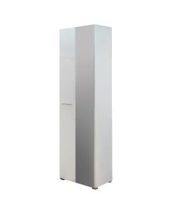 Hall unit element with mirrored door, BENY, melamine and mirror, white, 60x35.5xH192.5 cm