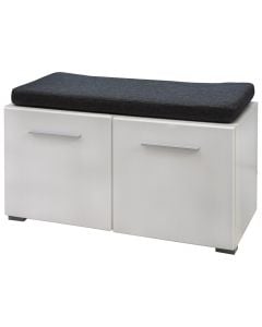 Shoe cabinet, melamine, white, 79x35xH45 cm