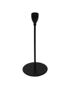 Candle holder, metal, black, Ø10 xH23 cm