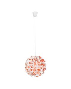 Pending Lamp Curly-PP Orange Flower (PP/B0007) Dia.30xH28cm.E27-1x60W.