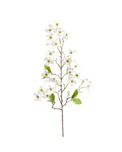 Artificial flower, DOGWOOD, pvc, cream, 83 cm