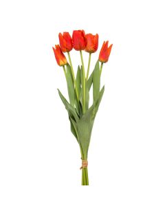Lule artificiale, TULIP, pvc, portokalli, 54 cm