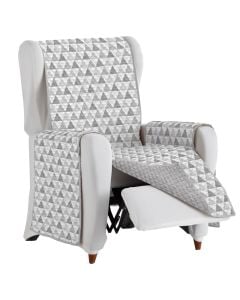 1-seat sofa cover, NORDIC, 100% polyester, blue/grey, 55x100x220 cm
