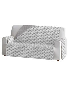 2-seat sofa cover, NORDIC, 100% polyester, blue/grey, 110x100x220 cm