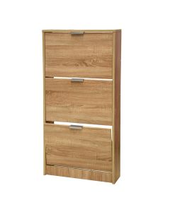 Shoe cabinet, BASE, melamine, sonoma oak, 58x18xH119 cm