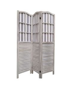 Room screen divider, paulownia wood, white, 120x6xH170 cm